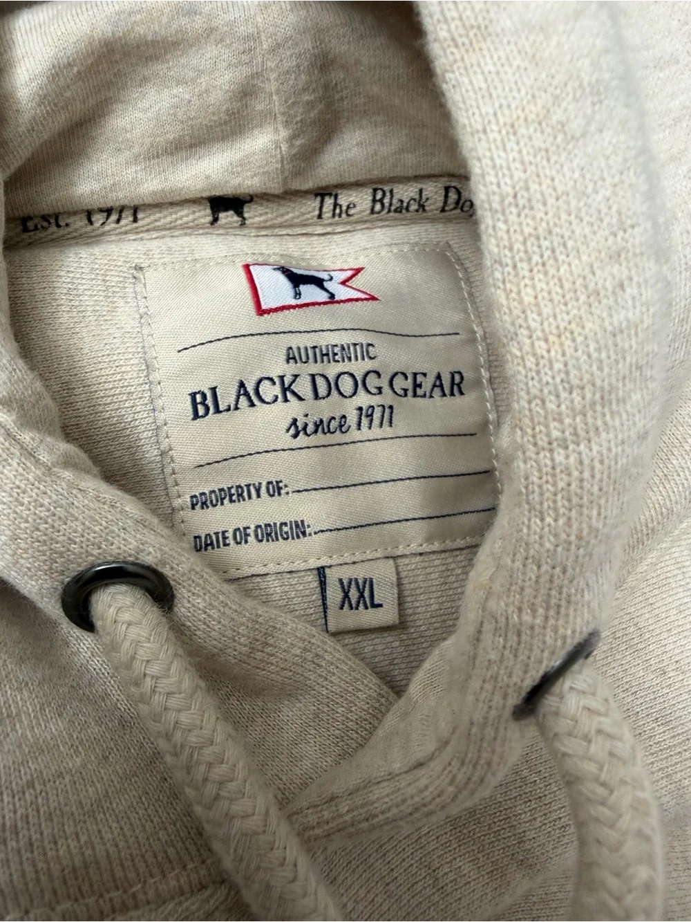 The Black Dog beige fabric